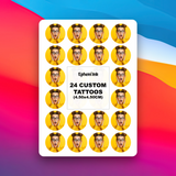 Custom Temporary Tattoos from Photo (Pack of 35 or 24)