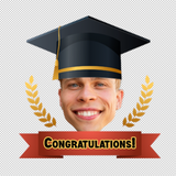 Set of 24 Birthday and Age Temporary Tattoos from a Photo